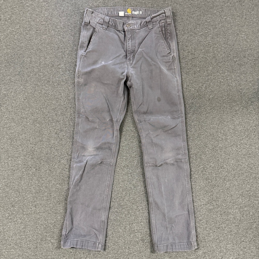 Carhartt Straight Fit Pants Mens 31x30 Gray Good Rugged Workwear Skater
